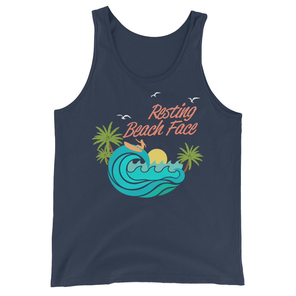 Resting Beach Face Tank (Personalize - Cruise Collection)-Swish Embassy