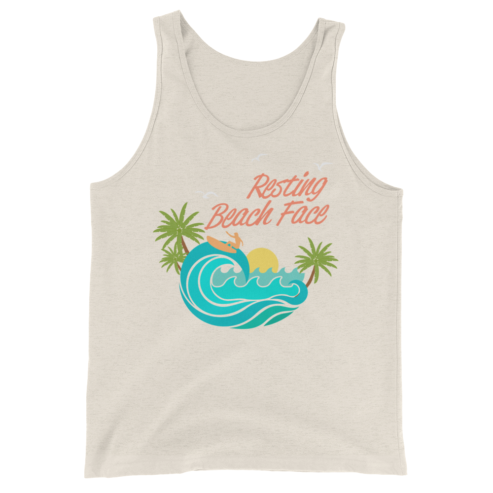 Resting Beach Face Tank (Personalize - Cruise Collection)-Swish Embassy