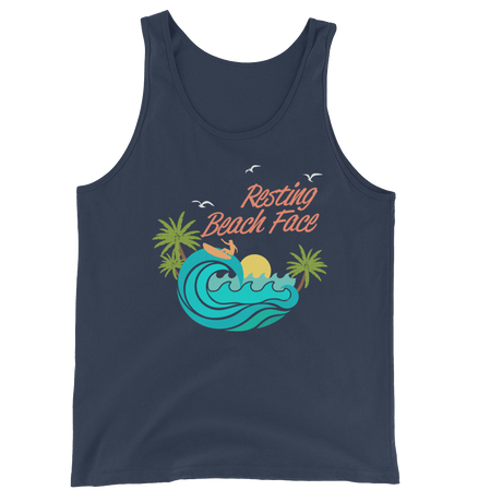 Resting Beach Face (Tank Top)-Tank Top-Swish Embassy