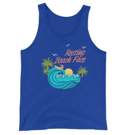 Resting Beach Face (Tank Top)-Tank Top-Swish Embassy