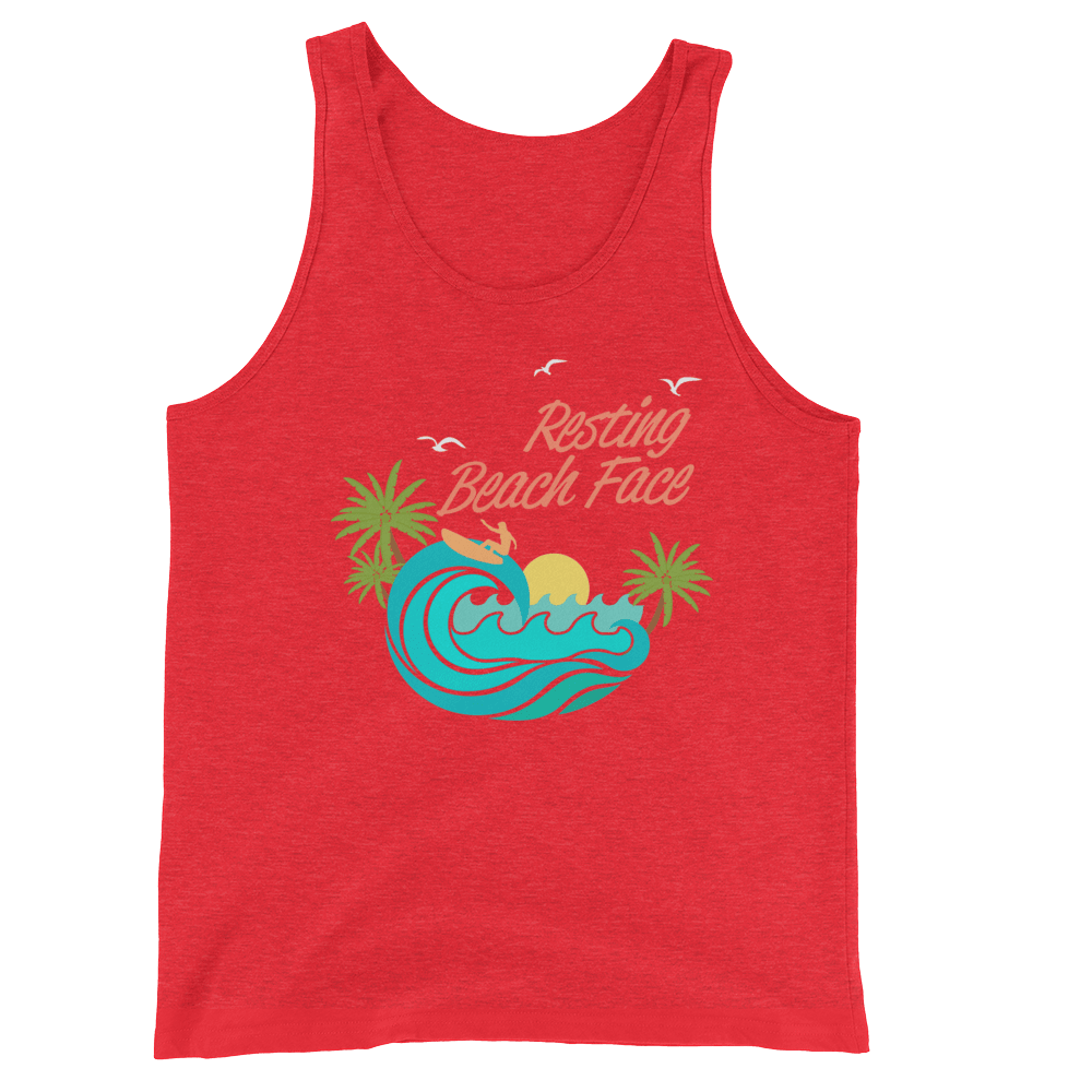 Resting Beach Face (Tank Top)-Tank Top-Swish Embassy