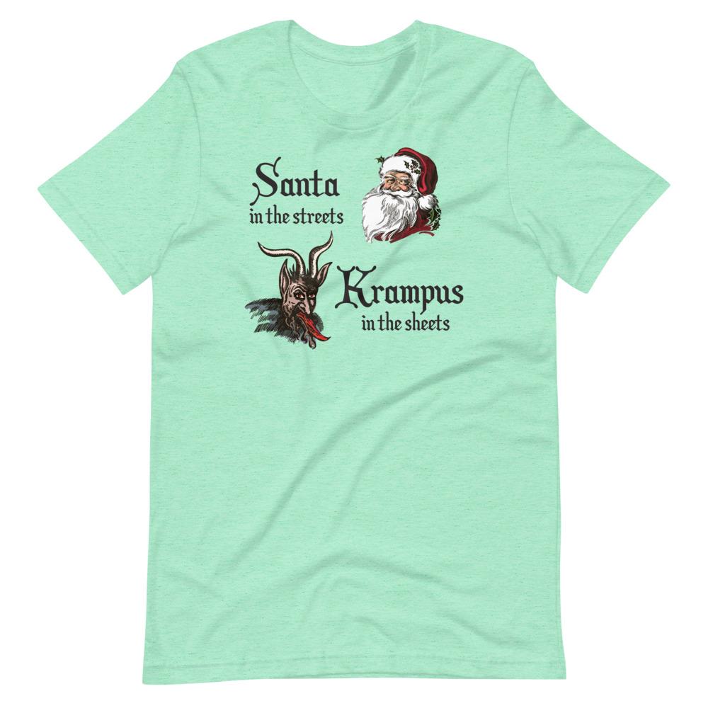 Santa in the Streets Krampus in the Sheets-Christmas T-Shirts-Swish Embassy