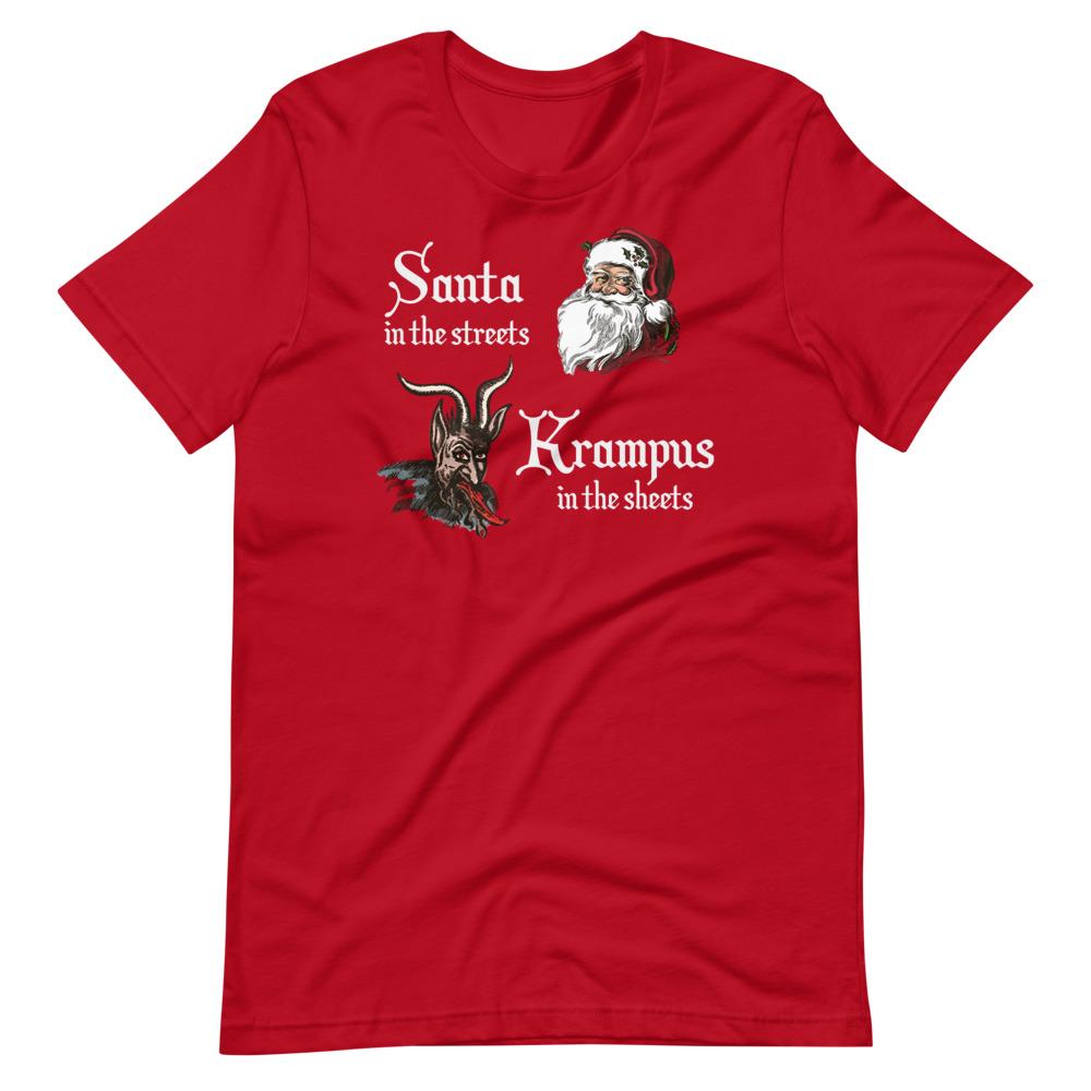 Santa in the Streets Krampus in the Sheets-Christmas T-Shirts-Swish Embassy