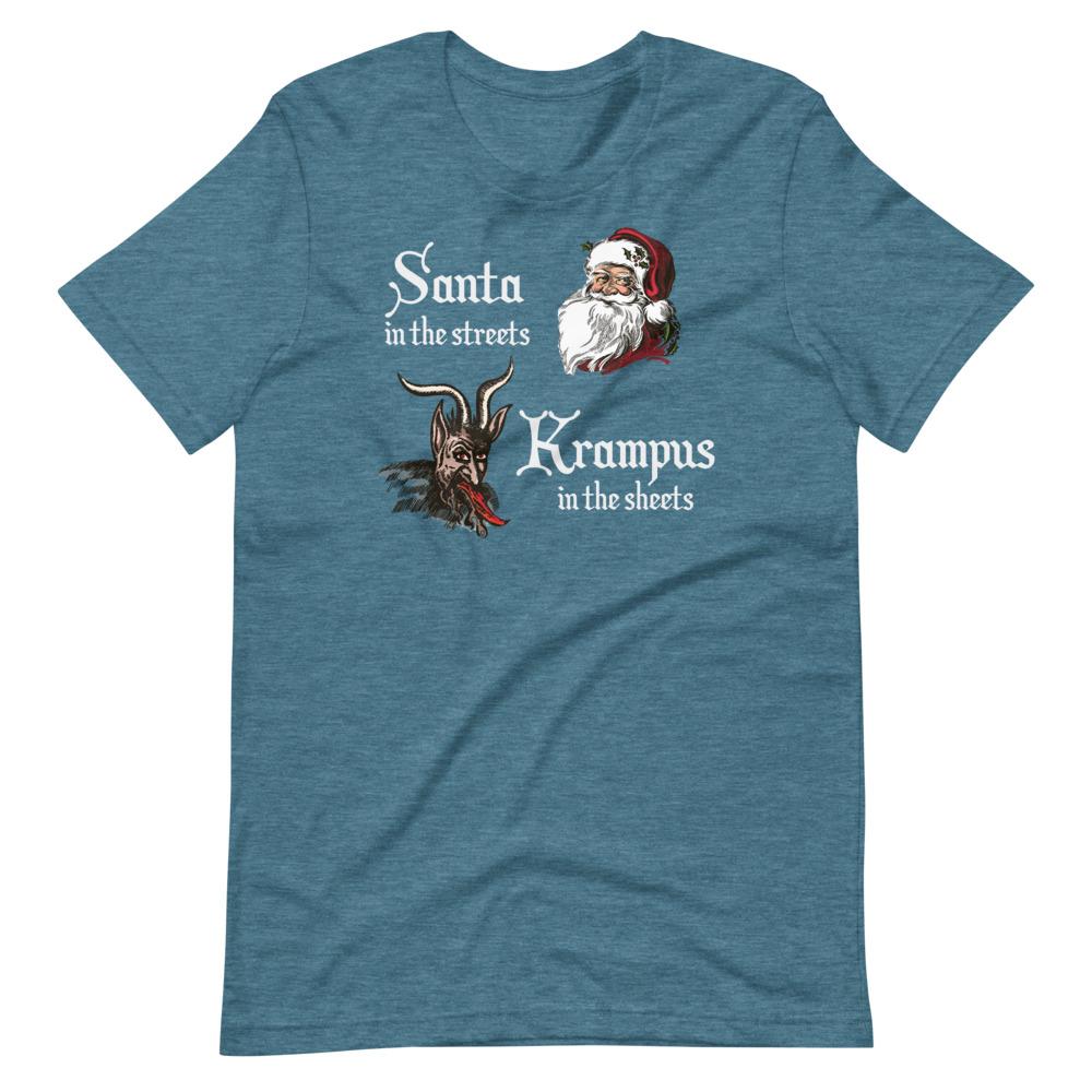 Santa in the Streets Krampus in the Sheets-Christmas T-Shirts-Swish Embassy