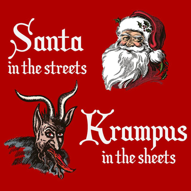 Santa in the Streets Krampus in the Sheets-Christmas T-Shirts-Swish Embassy