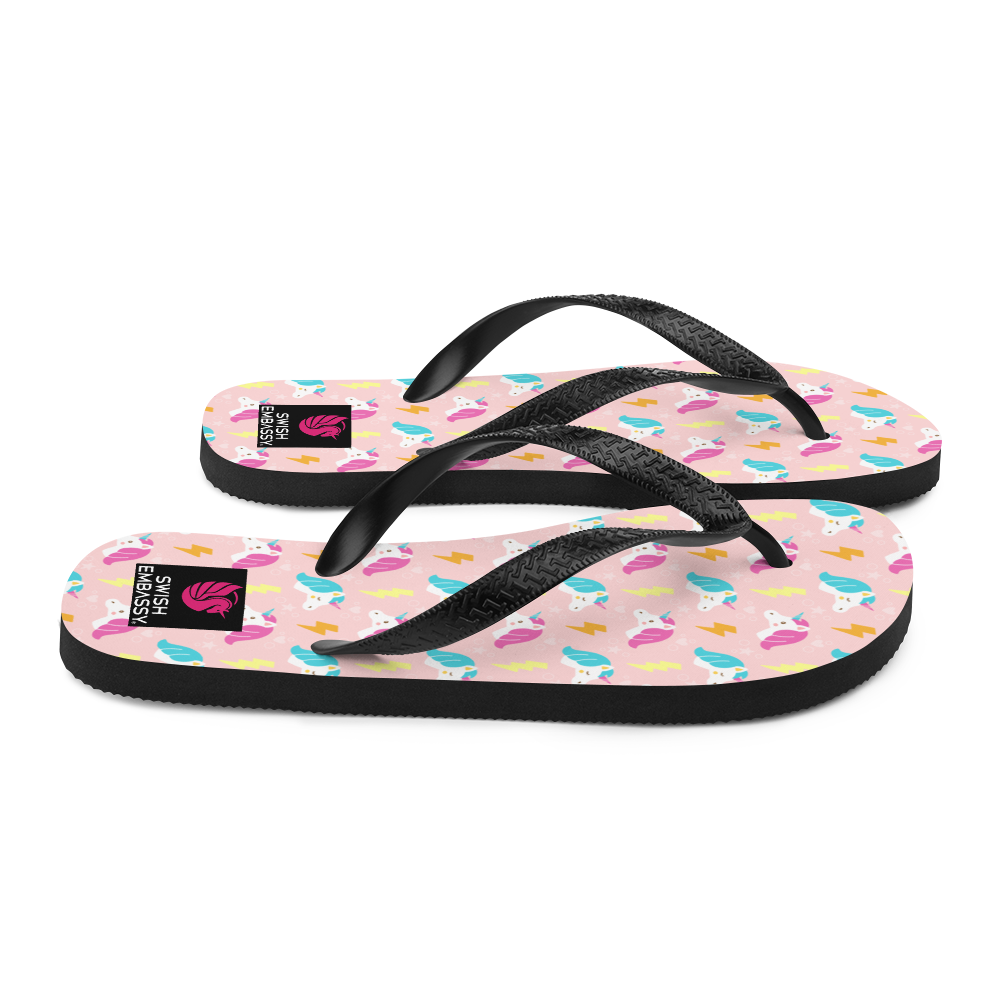 Unicorn Thunder (Flip Flops)-Flip Flops-Swish Embassy