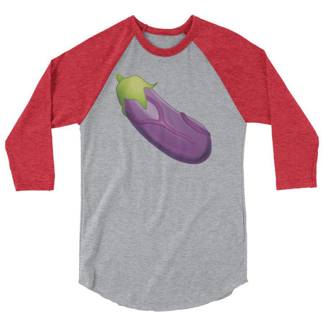 Veiny Eggplant Emoji (Raglan)-Raglan-Swish Embassy