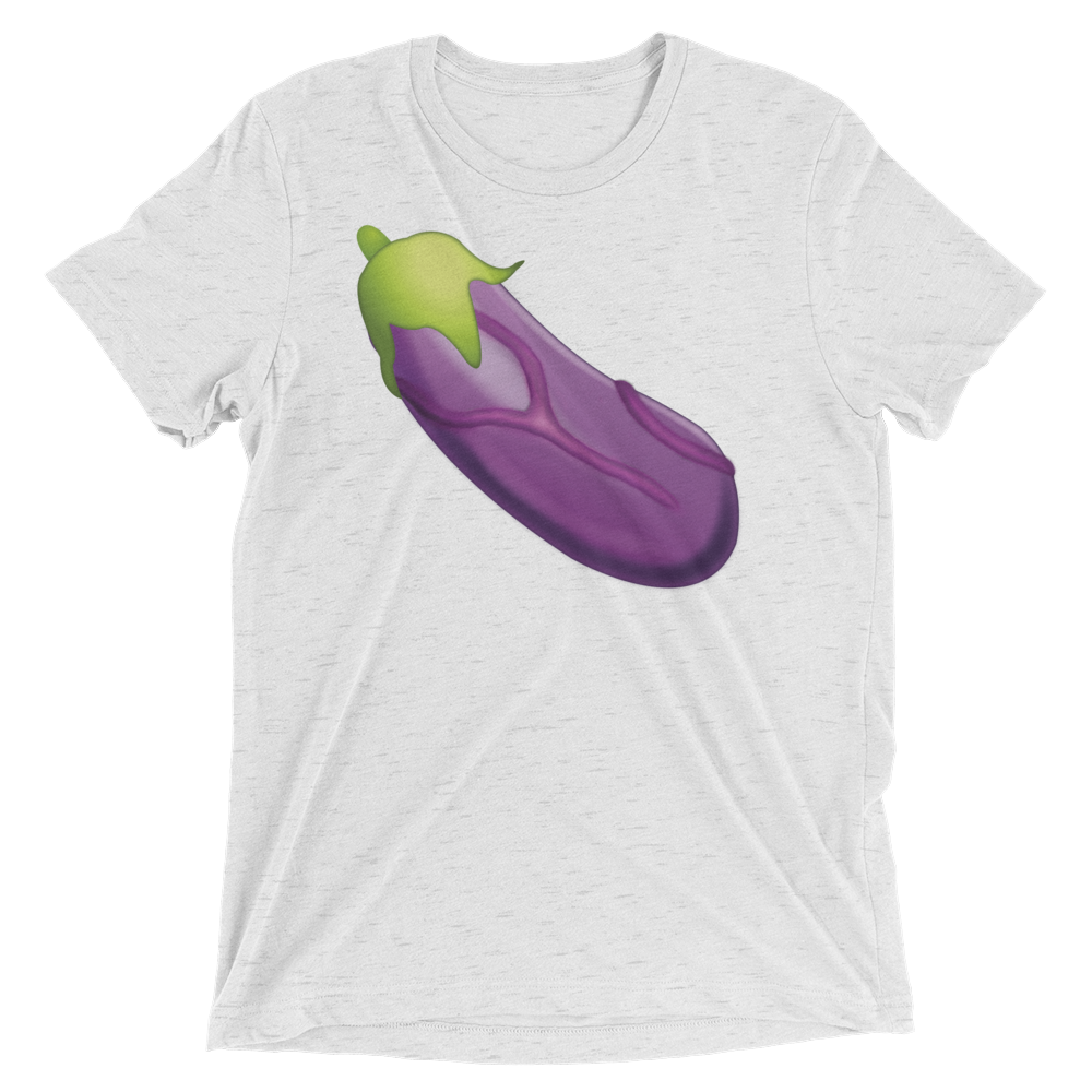 Veiny Eggplant Emoji (Retail Triblend)-Triblend T-Shirt-Swish Embassy