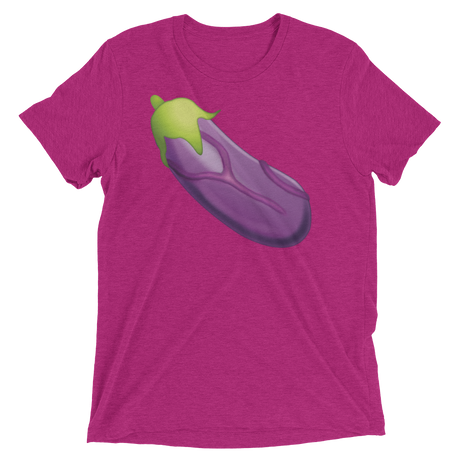 Veiny Eggplant Emoji (Retail Triblend)-Triblend T-Shirt-Swish Embassy