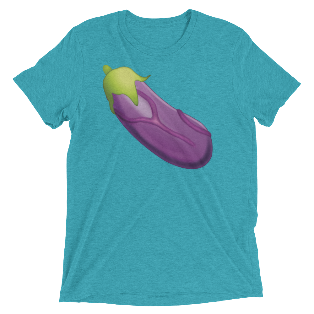 Veiny Eggplant Emoji (Retail Triblend)-Triblend T-Shirt-Swish Embassy