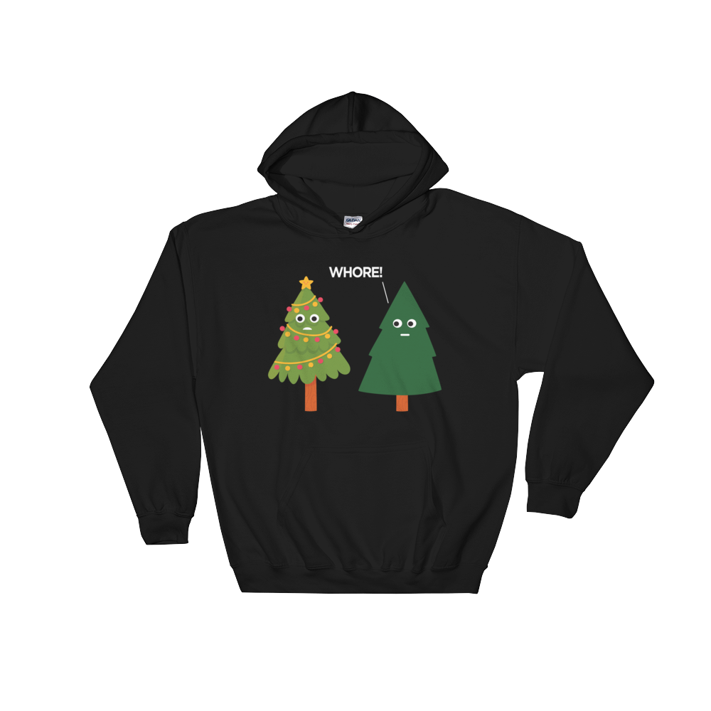 X-Mas Tree Shade (Hoodie)-Christmas Hoodies-Swish Embassy