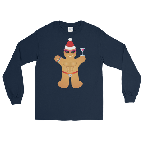 Gingerbread Circuit Man (Long Sleeve)-Long Sleeve-Swish Embassy