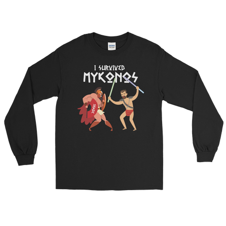 I Survived Mykonos (Long Sleeve)-Long Sleeve-Swish Embassy