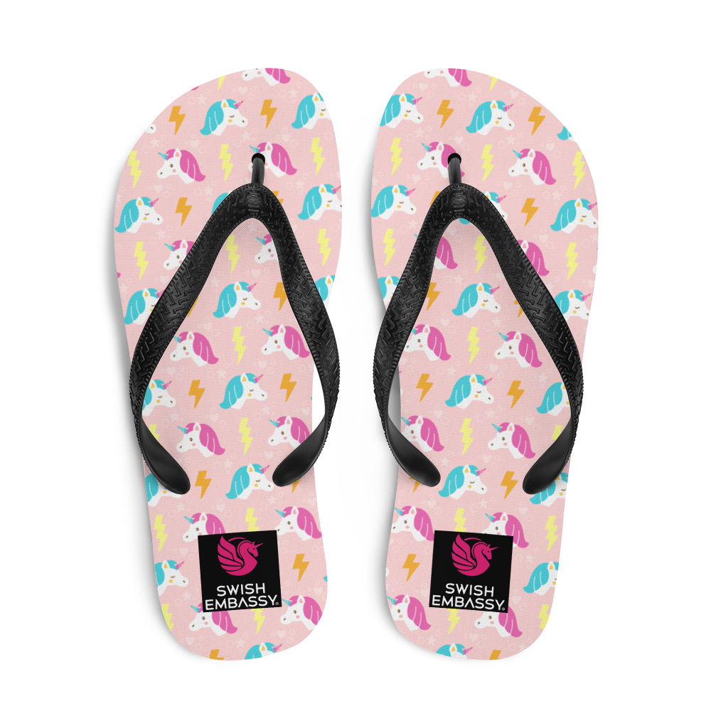 Unicorn Thunder (Flip Flops)-Flip Flops-Swish Embassy
