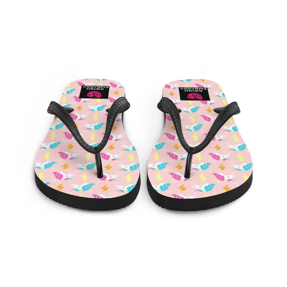 Unicorn Thunder (Flip Flops)-Flip Flops-Swish Embassy